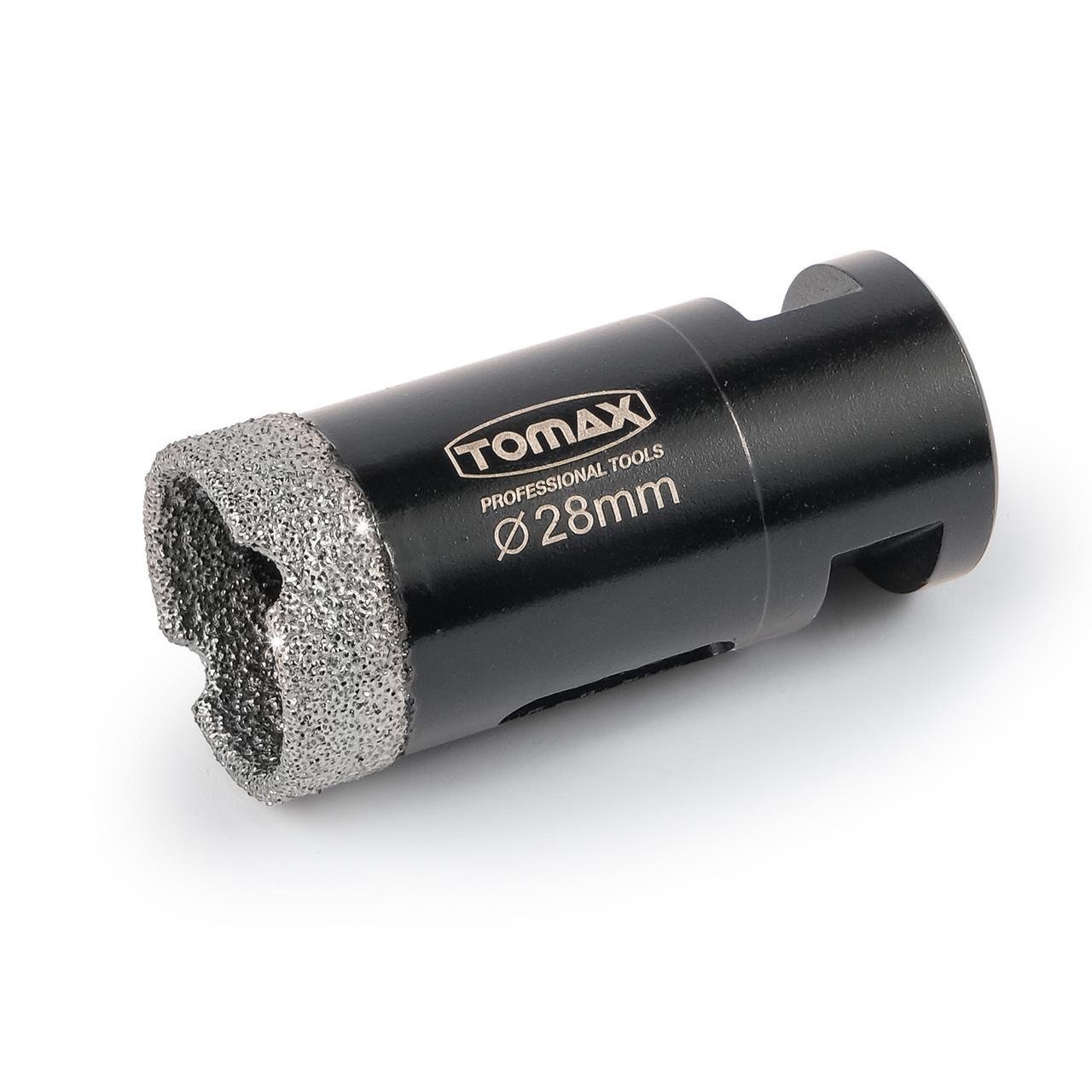Коронка для плитки/керамогранита TOMAX 28 мм на УШМ/болгарку алмазная (2244837275)