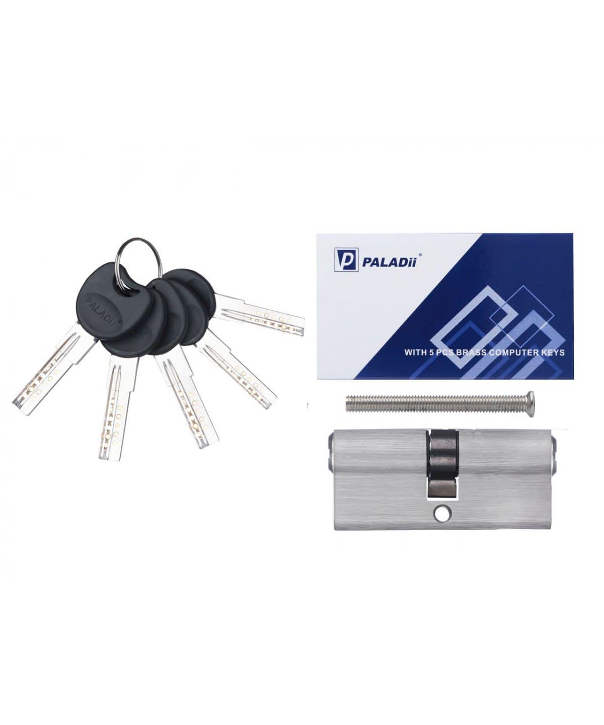 Цилиндр Paladii ST 60 мм 30x30 5 ключей SN Сатин (ПЦ089) - фото 2 Цилиндр Paladii ST 60 мм 30x30 5 ключей SN Сатин (ПЦ089) - фото 2