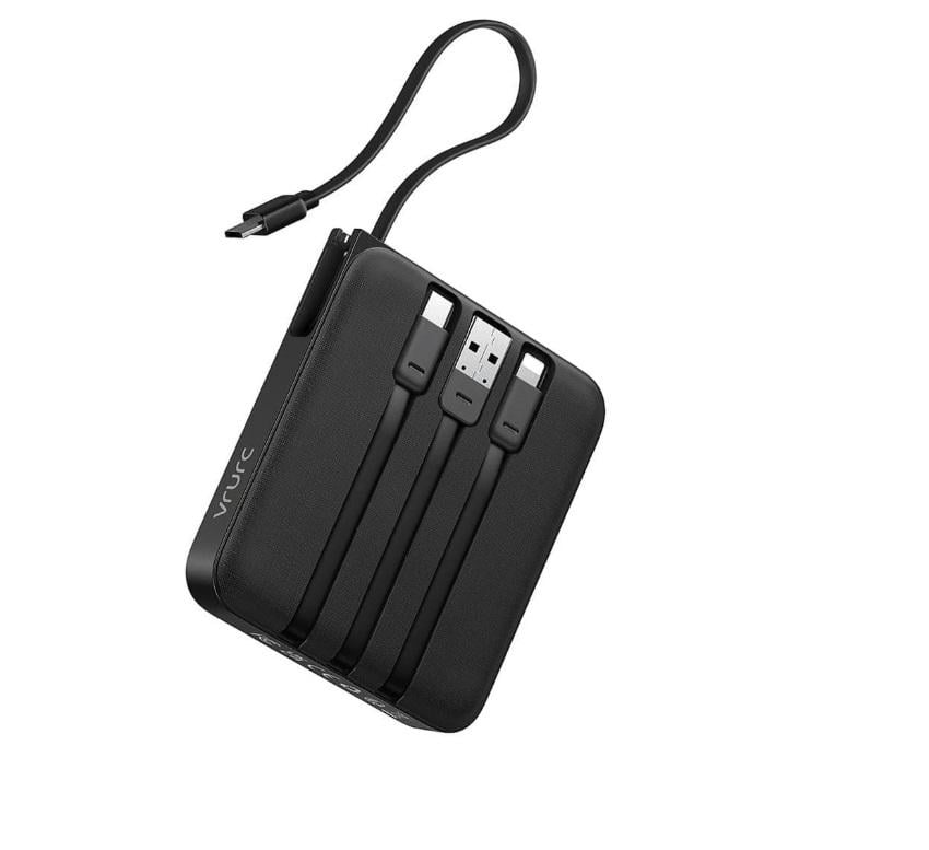 Повербанк VRURC T1173 10000mAh зі швидкою зарядкою Чорний Повербанк VRURC T1173 10000mAh зі швидкою зарядкою Чорний