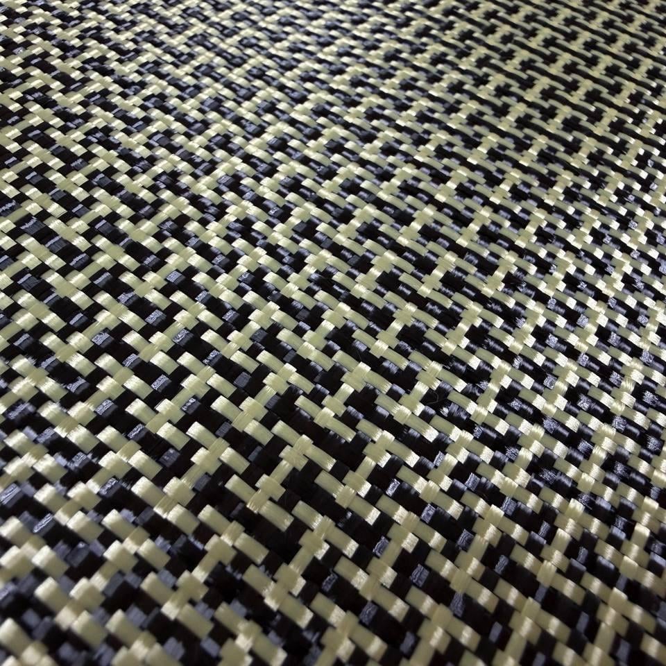 Тканина арамідно-вуглецева ACWP170 170 г/м2 ширина 1200 мм 3K карбон/1210 dtex арамід