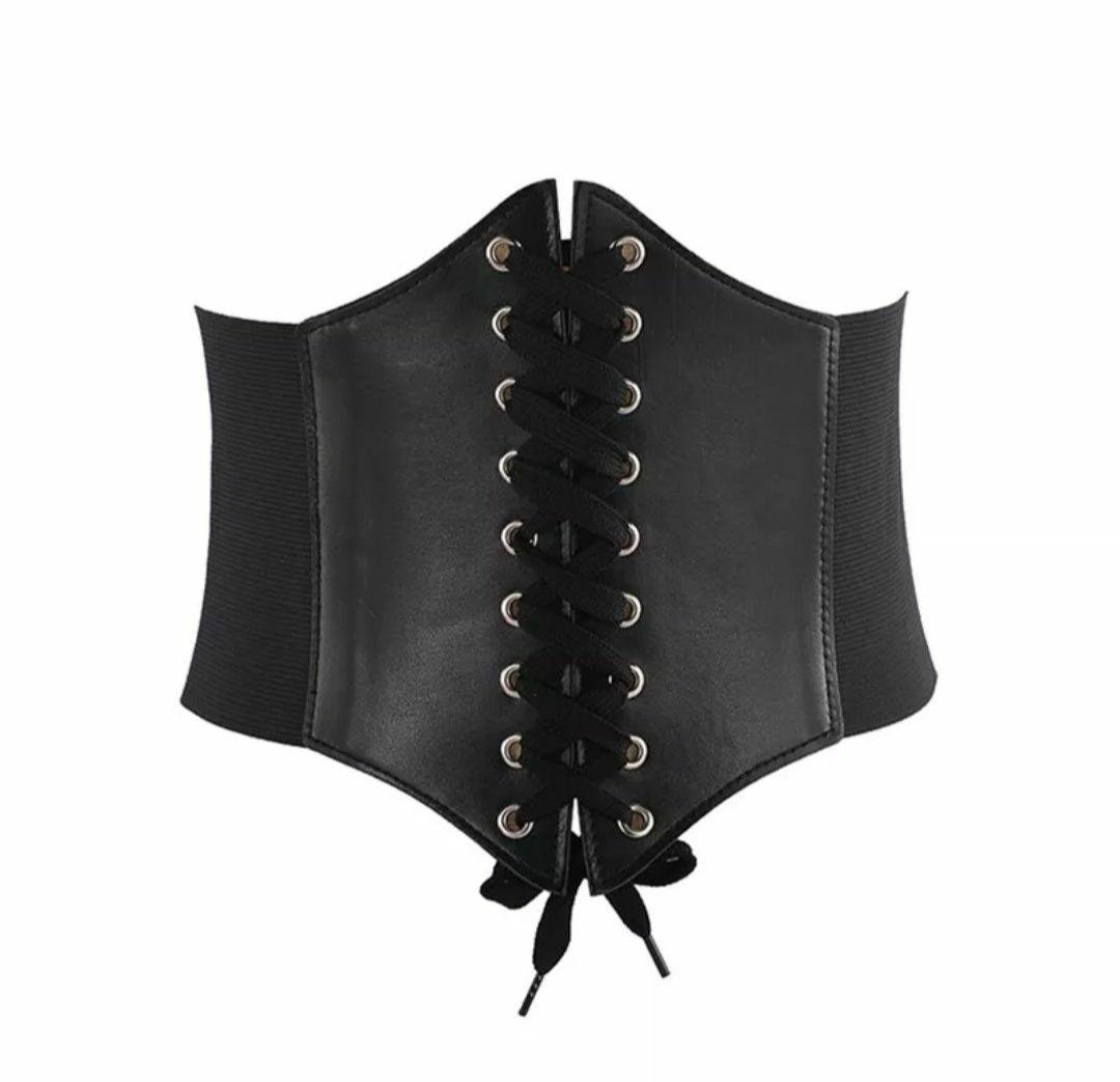 Широкий корсет на шнуровке One size Black (5627373)