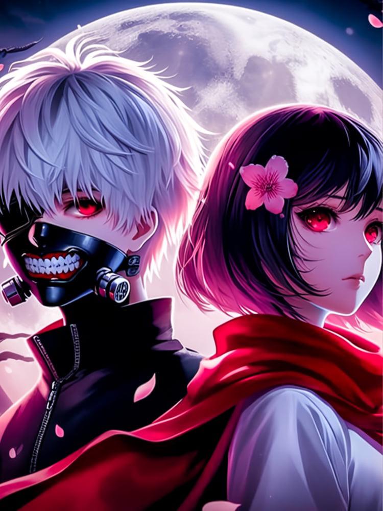Алмазная мозаика SHLab Аниме Tokyo Ghoul Канеки и Тоука Вышивка SHS-40356 Полная Выкладка 30x40 см (40356)