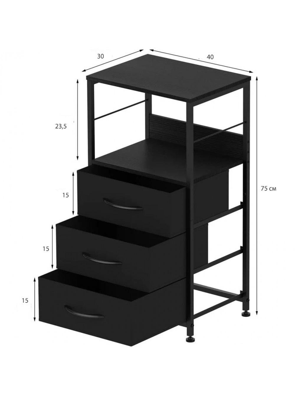 Тумба MSM Ahnesti Черный (W100351410) - фото 5 Тумба MSM Ahnesti Черный (W100351410) - фото 5