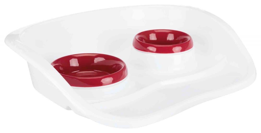 Миска для кота Trixie на подставке пластиковая 0,25 л х 9 см/0,3 л х 11 см 2 шт. (24721)