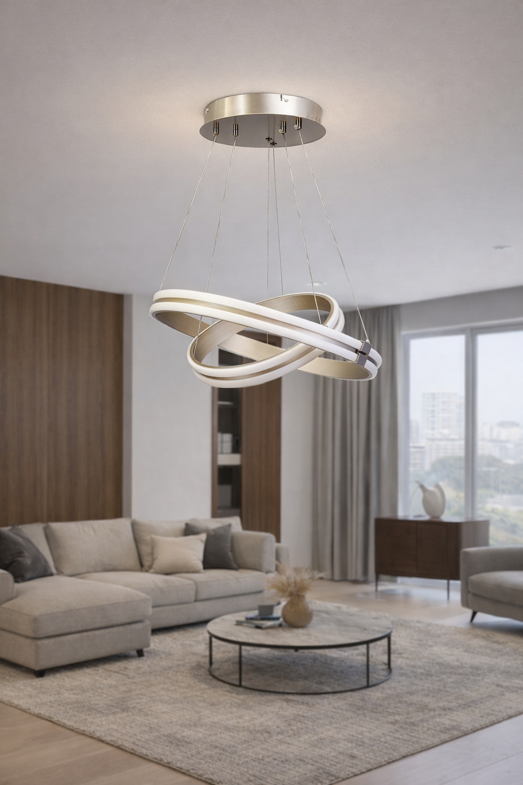 Люстра Twin Halo Light LED 3 режима 126W (20262/60/40CF) Люстра Twin Halo Light LED 3 режима 126W (20262/60/40CF)