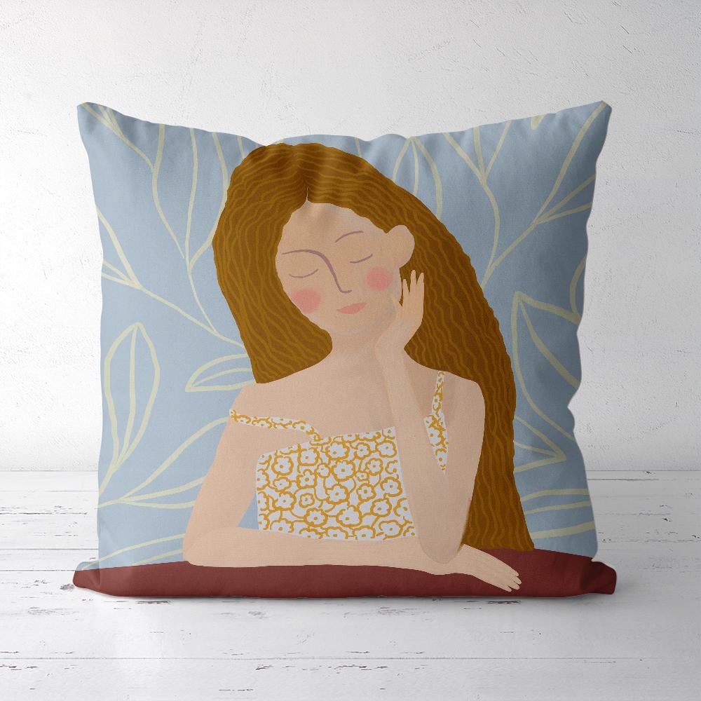 Подушка декоративная Presentville Soft Девушка мечтает 45x45 см (45PST_23M060)