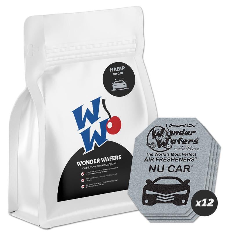 Набір ароматизаторів у пластинках Wonder Wafers 12 шт. 65x50 мм Nu Car