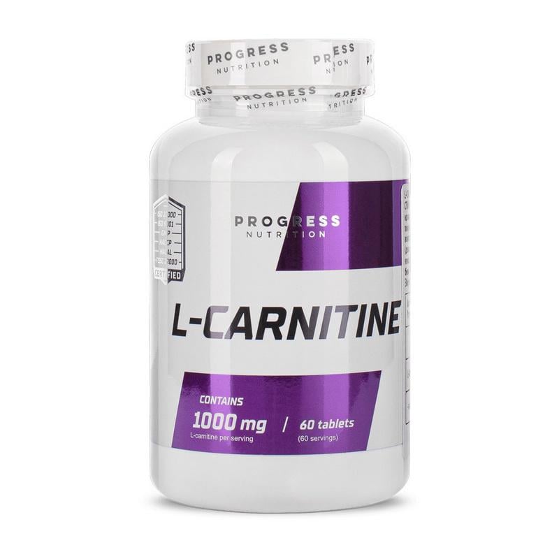 Жиросжигатель L-карнитин Progress Nutrition L-Carnitine 1000 mg 60 табл.