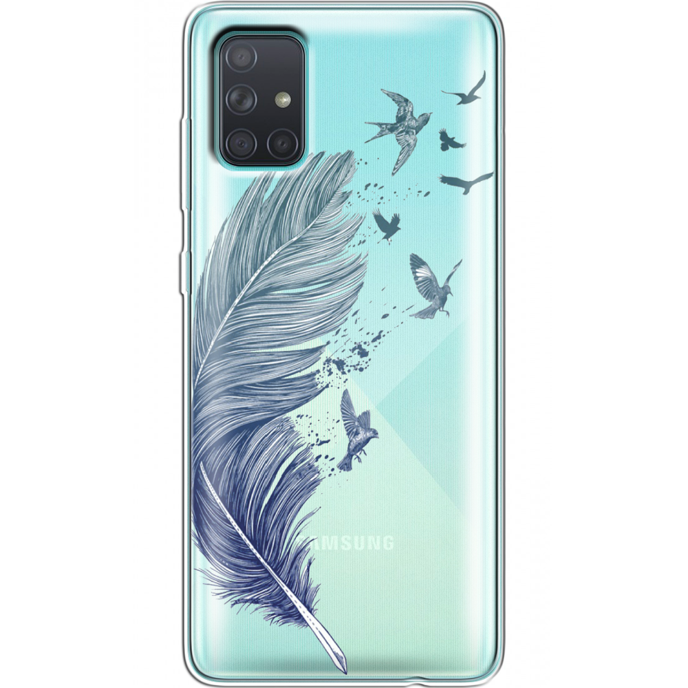 Чехол BoxFace Samsung A715 Galaxy A71 Feather Прозрачный силикон (38850-cc38-38850)