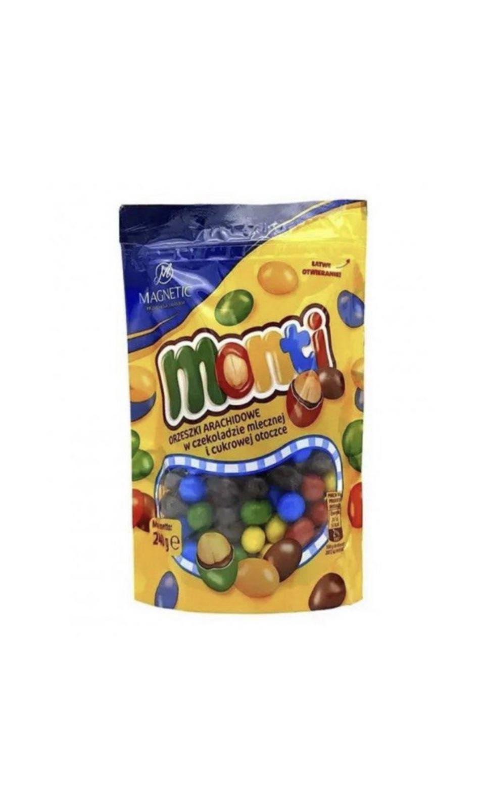 Драже шоколадне Magnetik Monti з арахісом в кольоровій глазурі 240г (30847426)