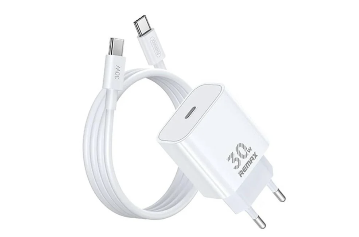 Зарядный комплект Remax RP-U71 Charger Figen Series GaN Type-C-Type-C 30 Вт White (101272)