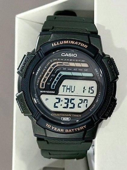 Мужские наручные часы Casio WS-1800-3A 10 Year Battery Timeless Collection Casio Collection с водозащитой 100 м и подсветкой (2974363682)
