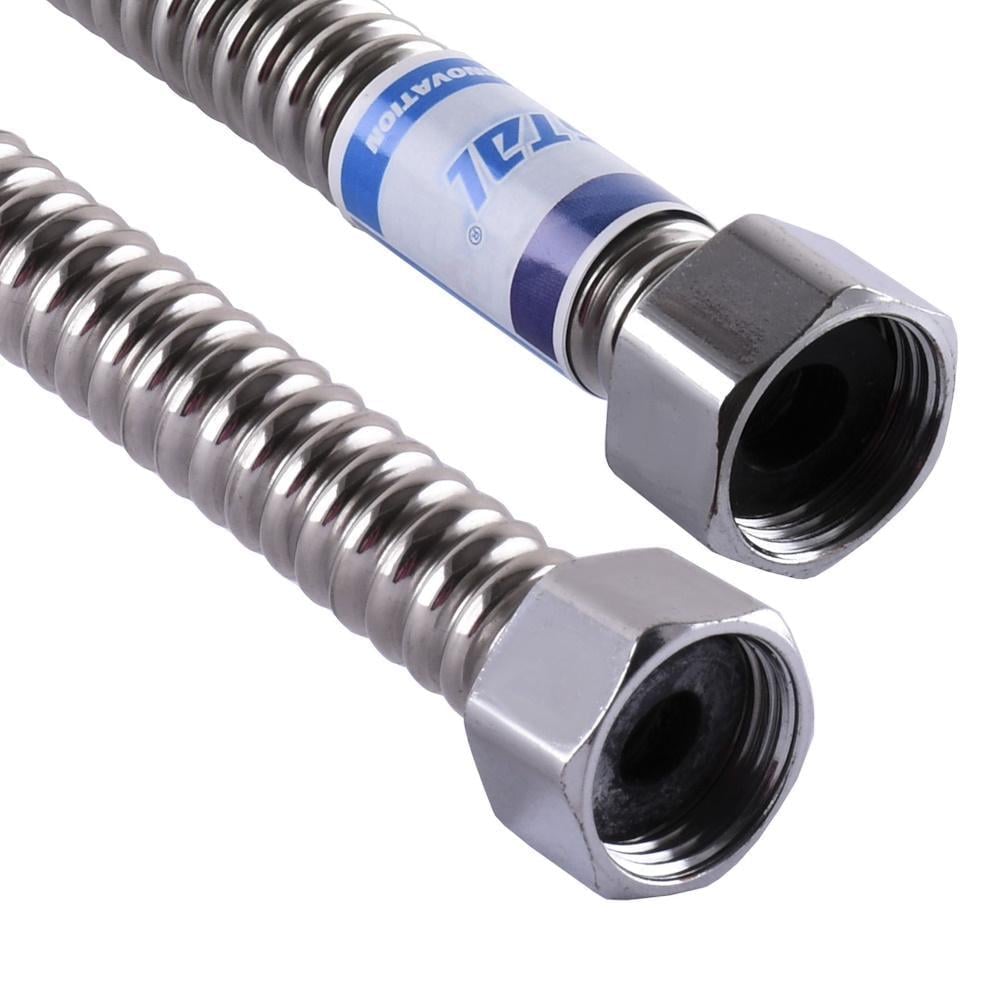 Шланг гофрированный Waterstal для подвода воды 1/2″ гайка/гайка 200 мм Нержавеющая сталь (000019830)