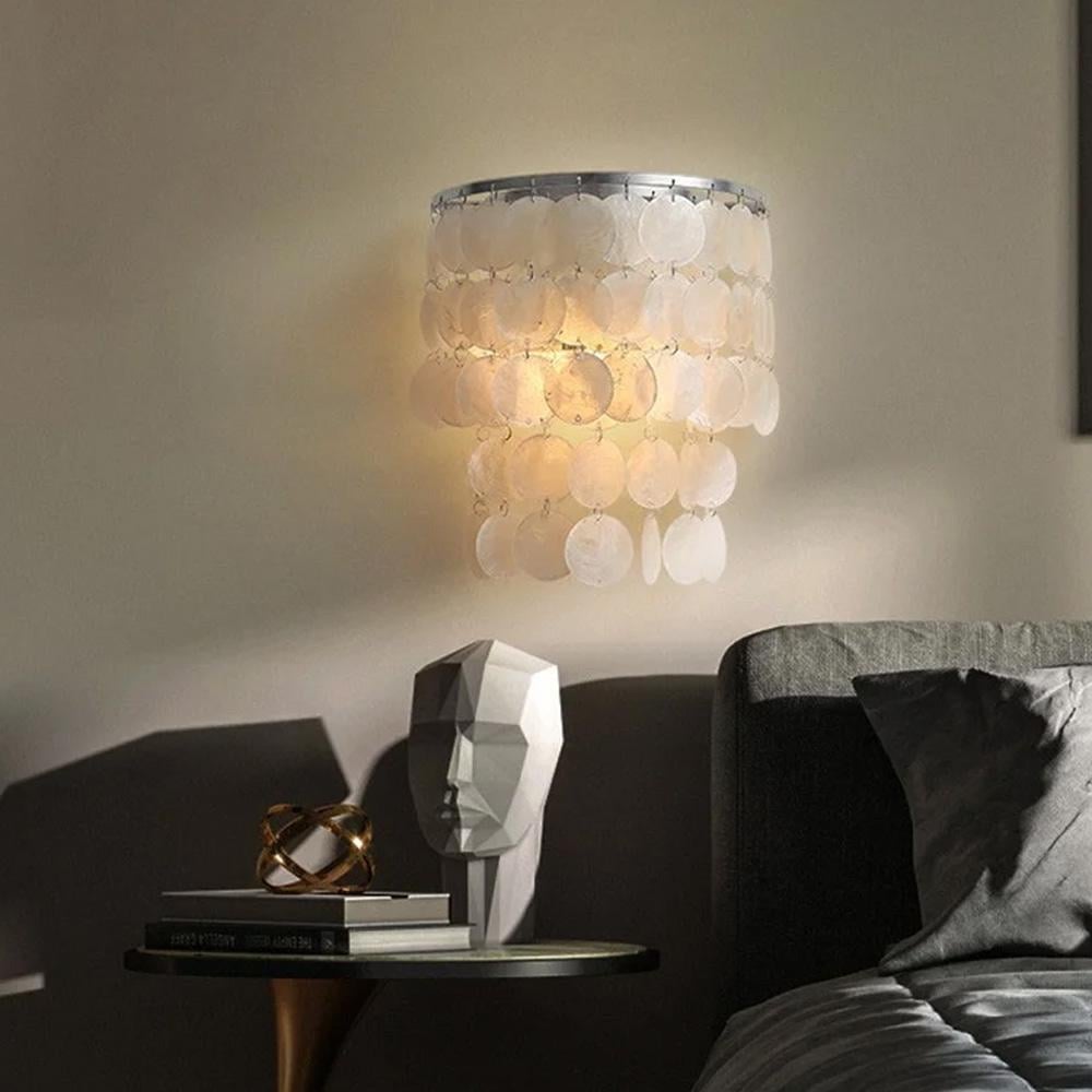 Бра Line.F 1537/2 CH ATHELIA с перламутровыми пластинами Серебряный (3201_6446)