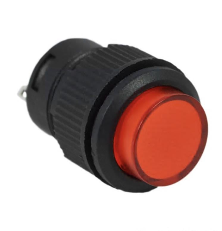 Кнопка Lemanso LSW13 круглая с LED подсветкой ON-OFF/R16-503AD Красный (00000002513)