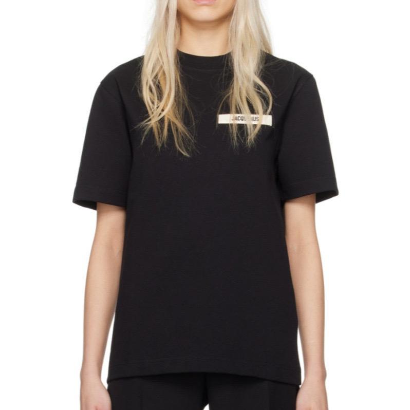 Футболка жіноча Jacquemus Le T-Shirt Gros Grain L Чорний (0421)