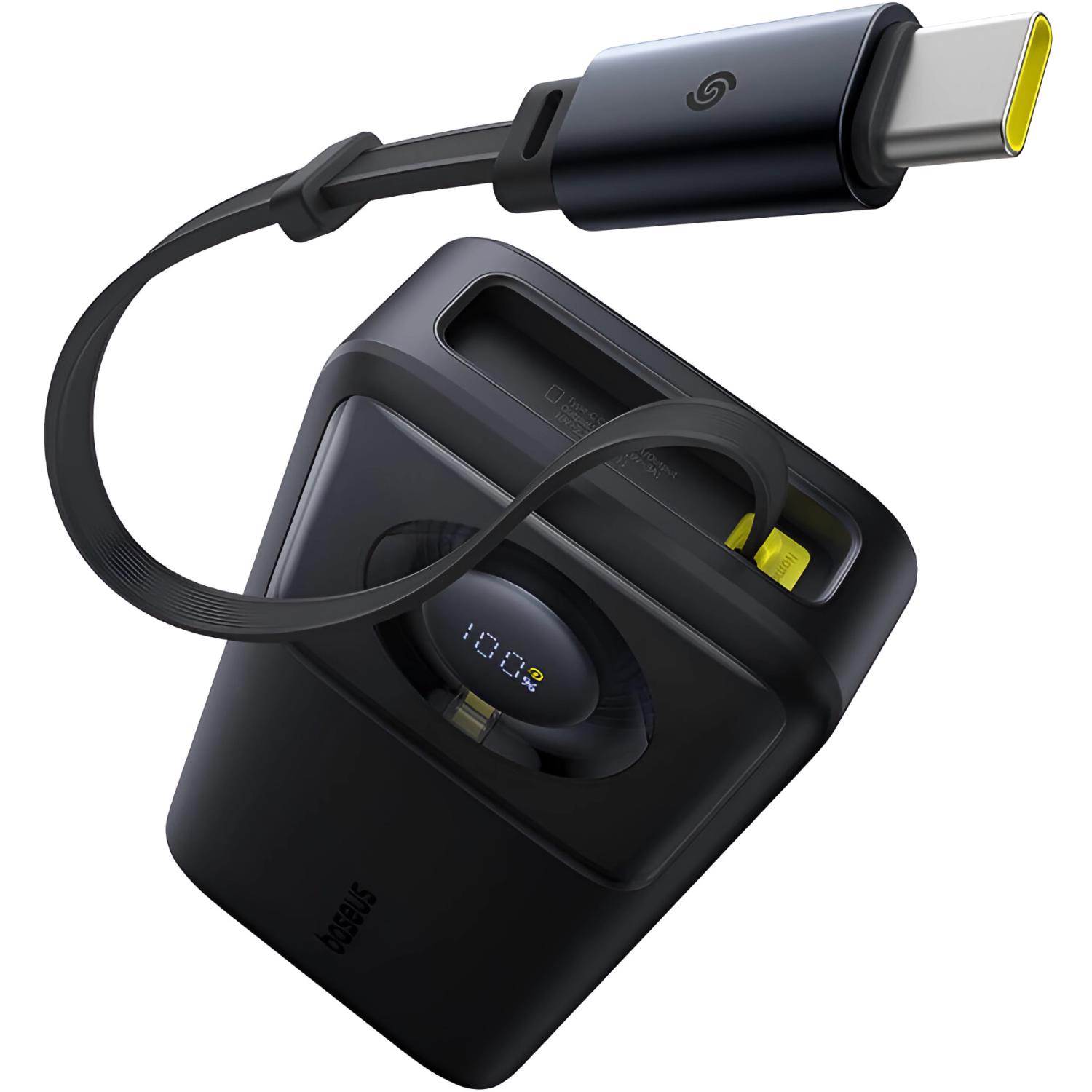 Повербанк BASEUS Free2Pull with Retractable Cable 20000 mAh 65W P10073700123-00 Cosmic Black - фото 5