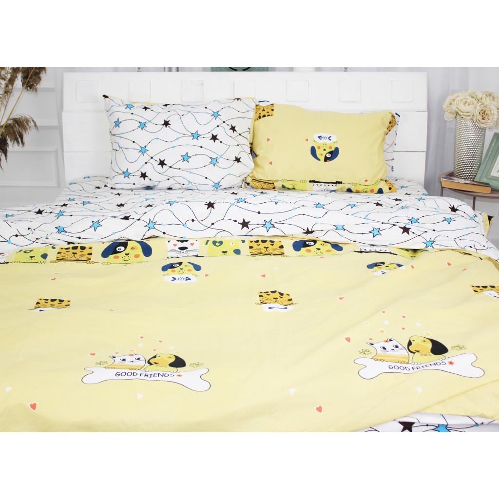 Комплект постельного белья MirSon Ranforce Elite 17-0517 Cat-dog Бязь двуспальный (2200004671260)