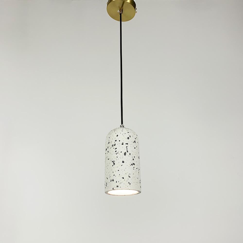 Подвес Line.F MJ 166/1 WT Terrazzo Dome с белым бетонным плафоном 18х10 см (3325_6616)