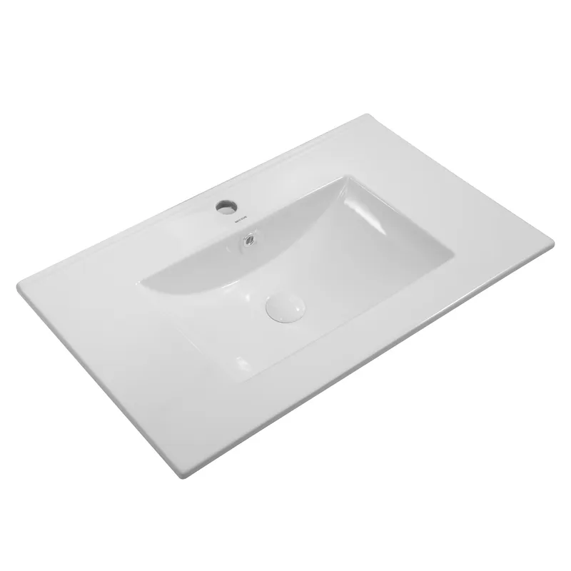 Раковина меблева Mixxus Premium CUBIC-1503 з отвором під змішувач і переливом 810х460х170 мм (2511071802)