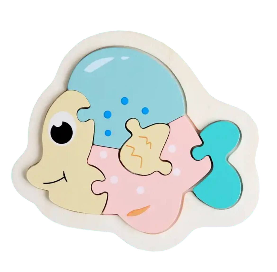 Деревянный пазл рамка-вкладыш Fun Game цветной Рыба (2178658662)