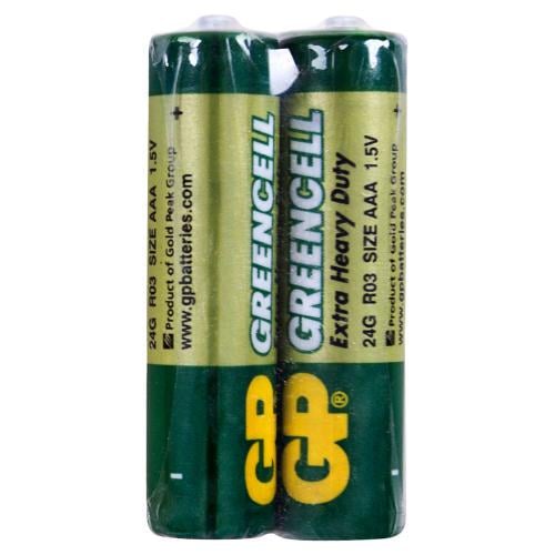 Батарейка GP GREENCELL ААA солевая 1.5V 24G-S2 R03 2 шт.