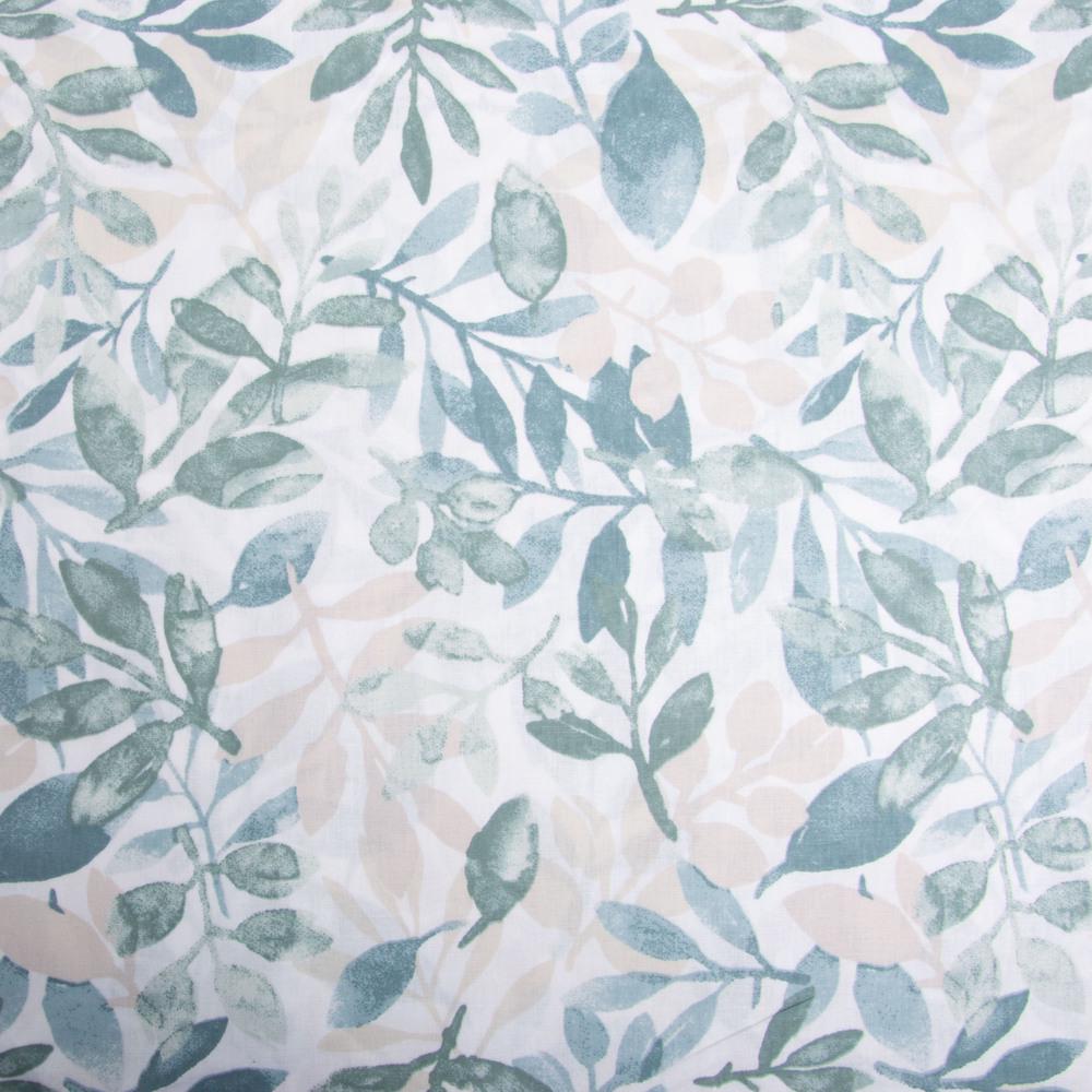 Ткань бязь ранфорс для постельного белья Веточка 130 гр/м2 240 см Petrol (11.27809/29)