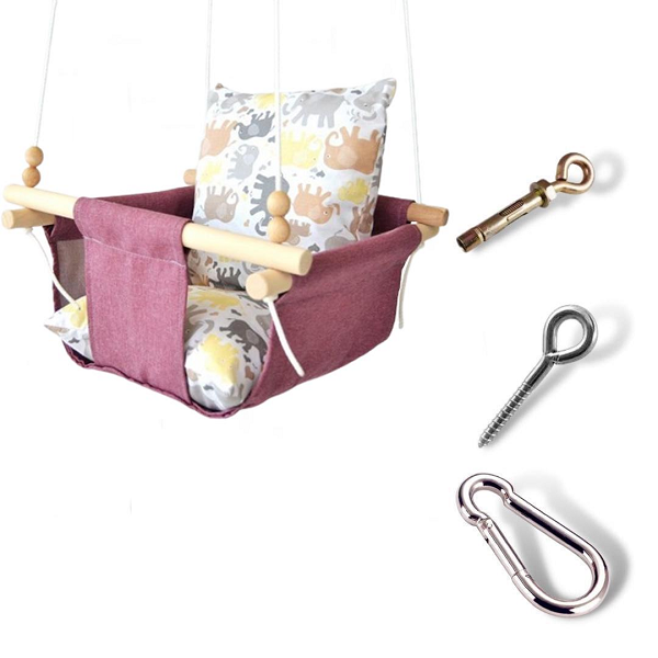 Дитяча гойдалка Infancy Слоники Рожевий (10142299)