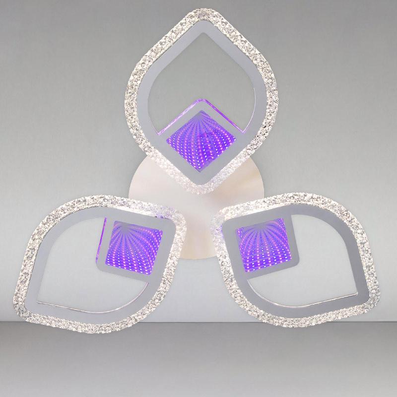 Стельова люстра LED Light House SC-18195/3 66W 2.4G 3D 620х90 мм Білий