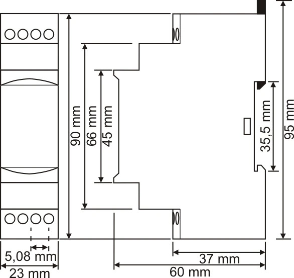 Реле трифазне Samwha обрив фаз/асиметрія 40% нейтральне 3x380V 5A (FKV-12N) - фото 7