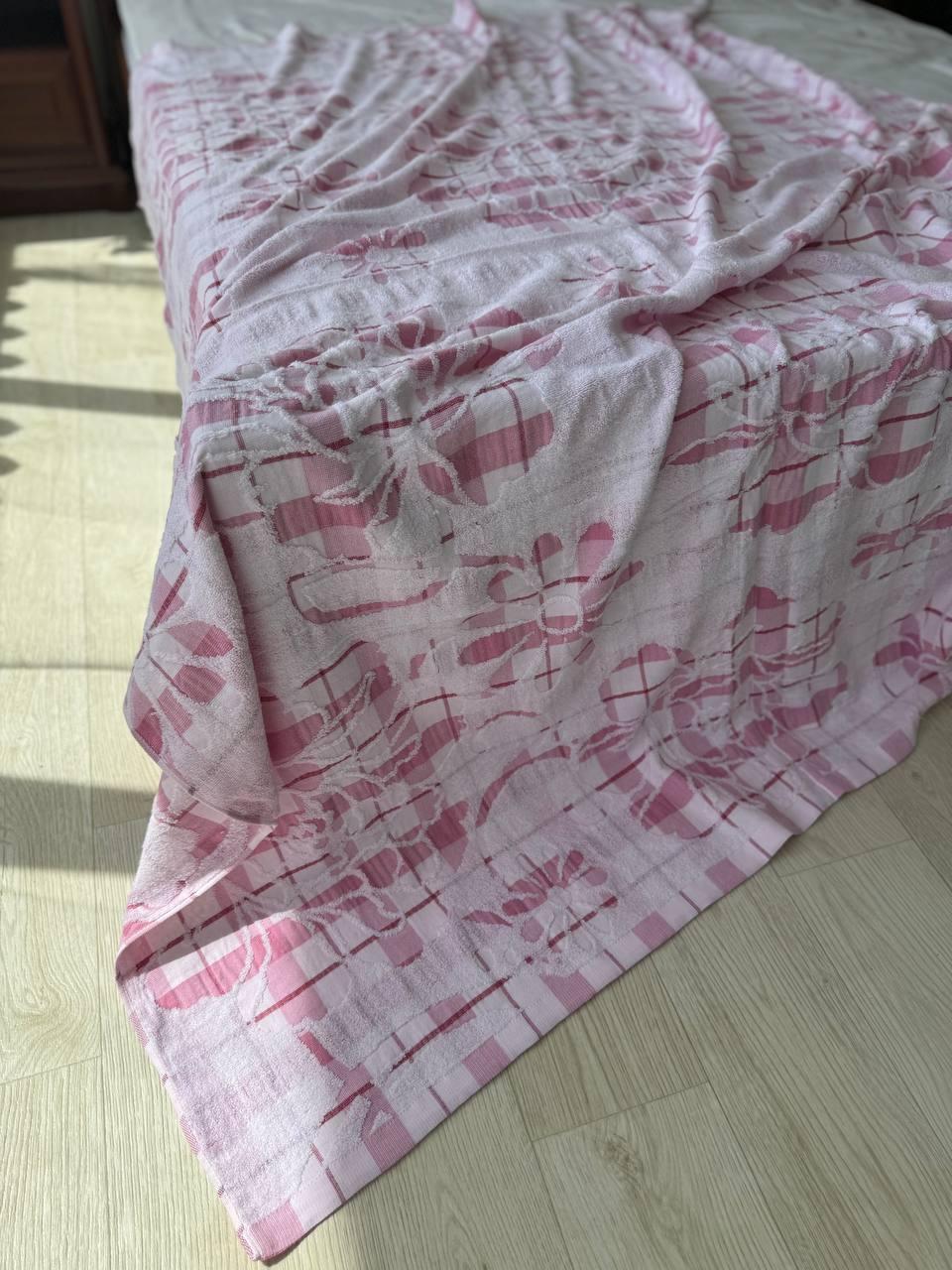 Простирадло махрове з льоном 200х150 см Рожевий (2259153957) - фото 3 Простирадло махрове з льоном 200х150 см Рожевий (2259153957) - фото 3