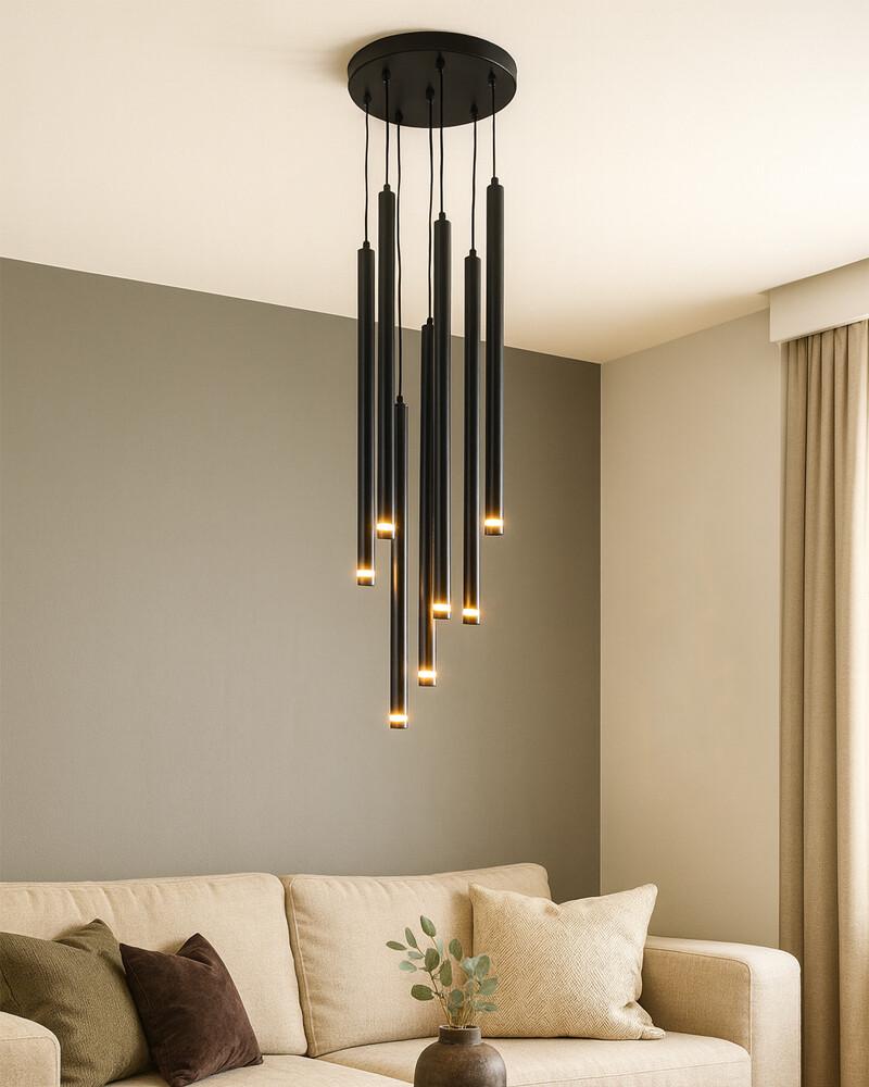 Підвісний світильник Edlin PLP2412-7B Locus G9 7x10W IP20 Чорний (32205338) - фото 2 Підвісний світильник Edlin PLP2412-7B Locus G9 7x10W IP20 Чорний (32205338) - фото 2