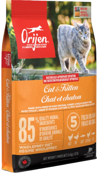 Сухой корм для молодых и взрослых кошек всех пород Orijen Cat&Kitten 5,4 кг (o28054) (64992280543)