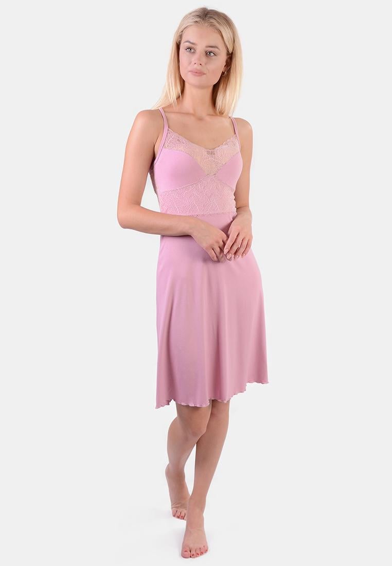 Ночная сорочка с кружевом N.EL 790-92 S Пудра - фото 2 Ночная сорочка с кружевом N.EL 790-92 S Пудра - фото 2
