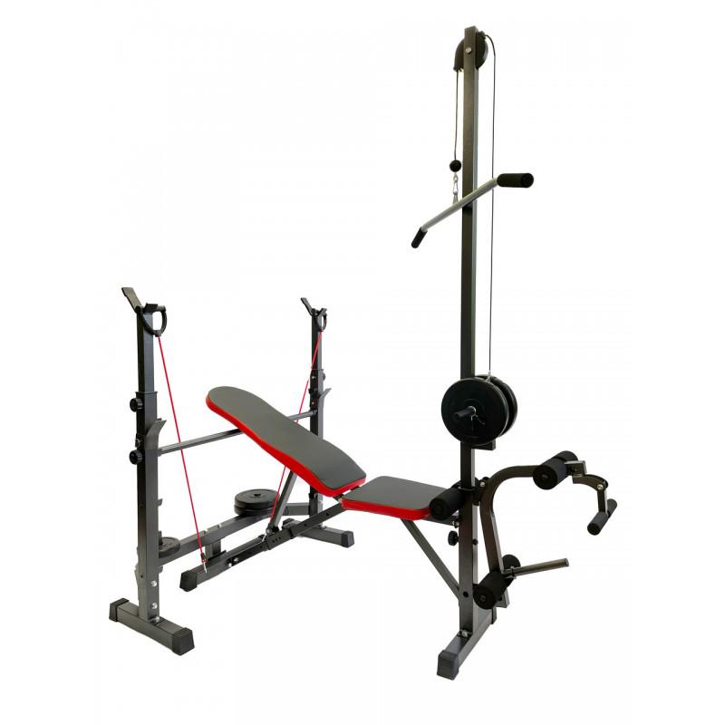 Лавка универсальная под штангу Скотта 7FIT L910PLUS для жима/парта с вертикальной тягой