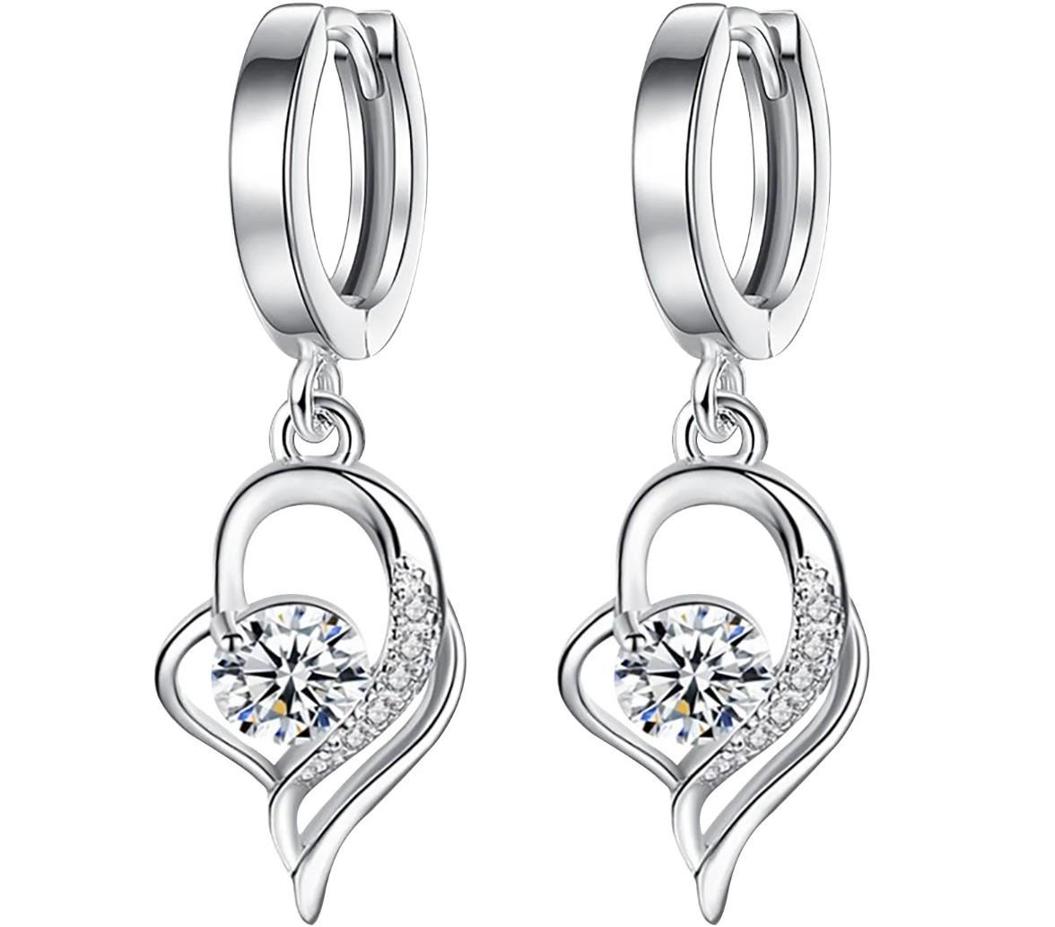 Серьги подвески Primo Fly Heart White (2745823970)