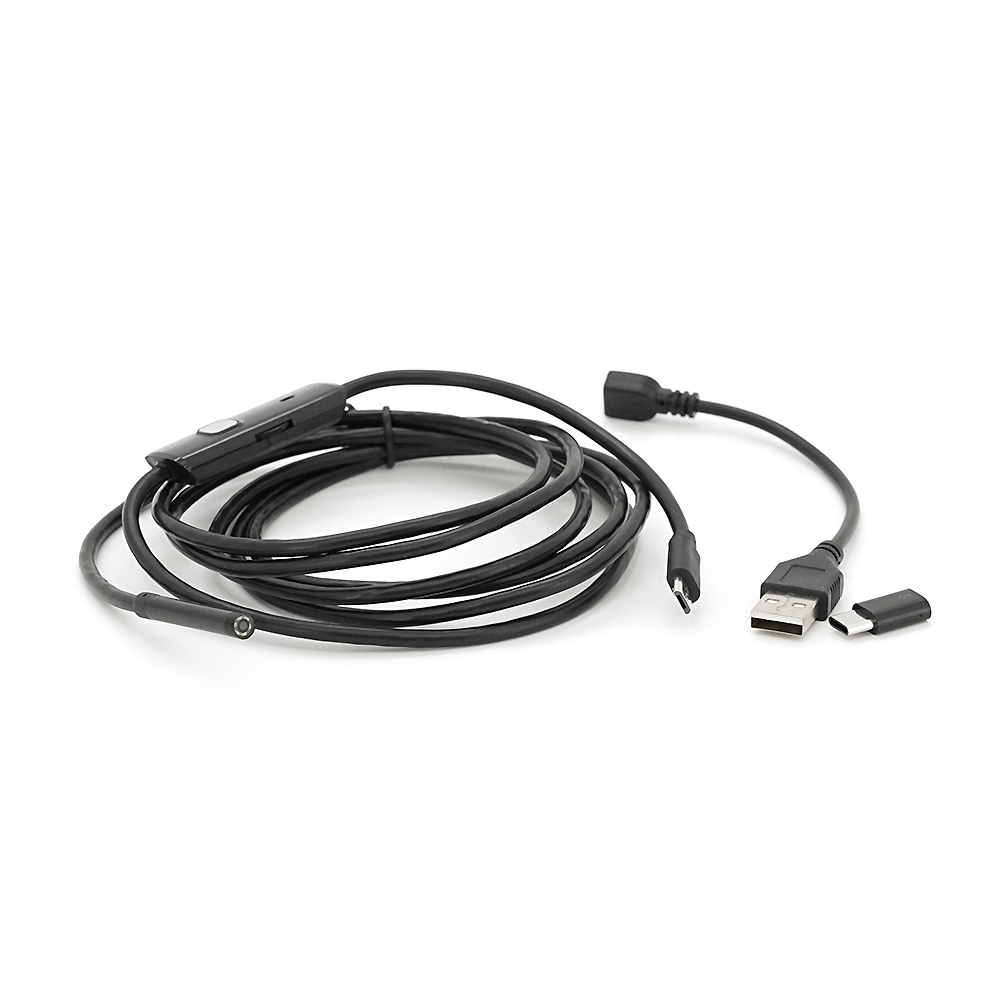 Ендоскоп VOLTRONIC 3в1 MicroUSB/PC HD жорсткий провід 2 м (BN_3317458)