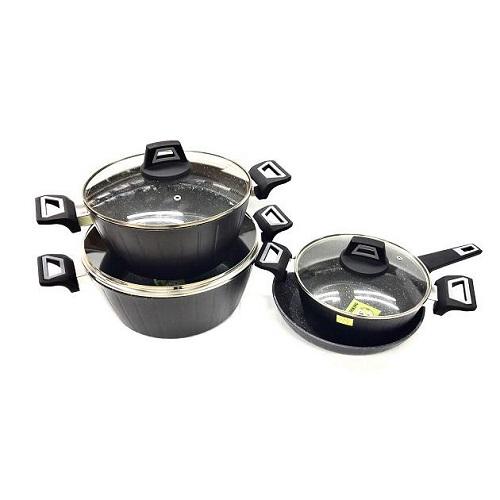 Набор посуды с мраморным покрытием Benson BN-344 7 пр. (BN-344)