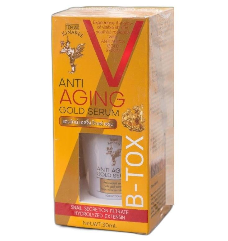 Cыворотка с эффектом ботокса Thai Kinaree Anti Aging Gold Serum B-TOX 30 мл (8857125269162) Cыворотка с эффектом ботокса Thai Kinaree Anti Aging Gold Serum B-TOX 30 мл (8857125269162)
