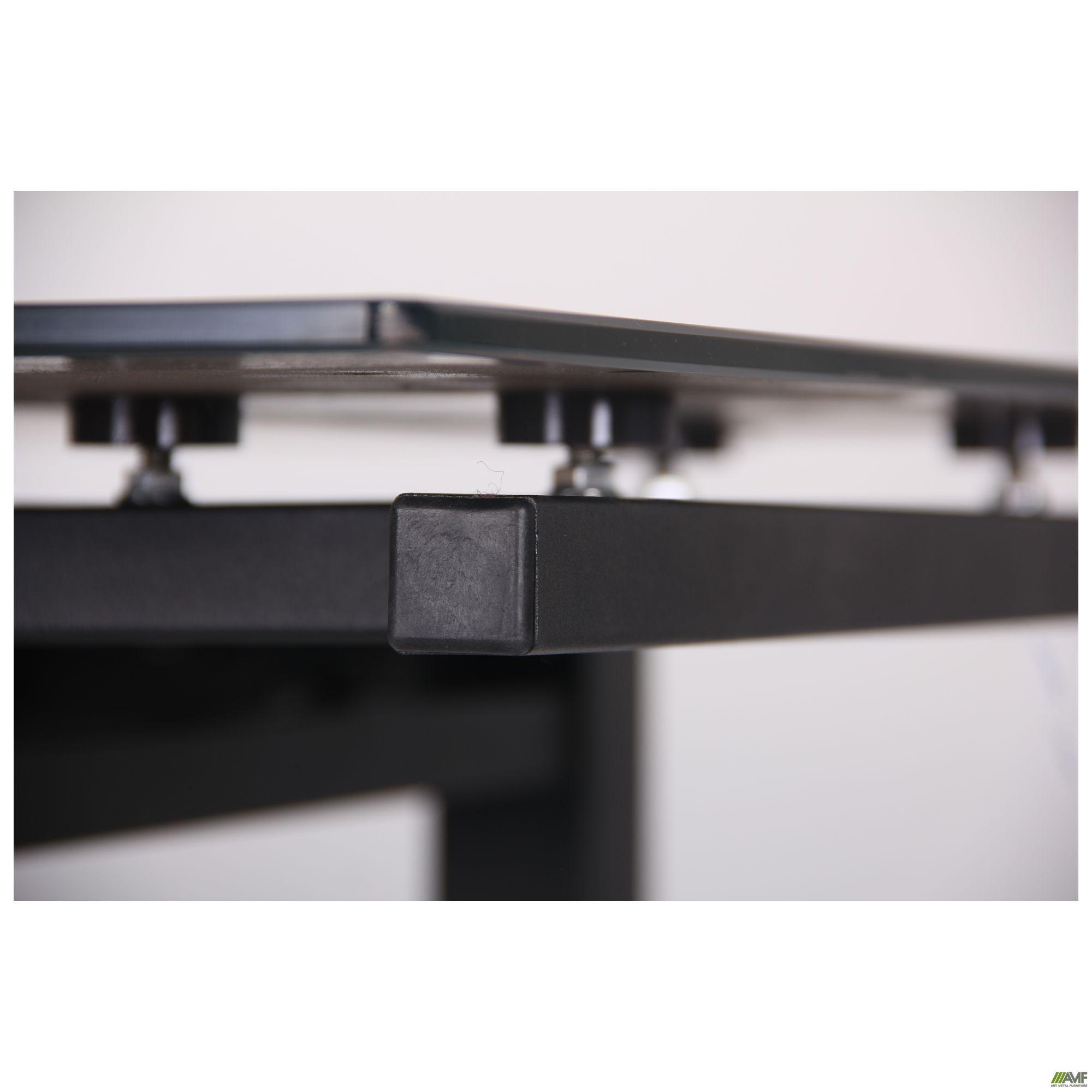 Стіл кухонний Карлос AMF розкладна сталь/загартоване скло 760х800 400х650 мм Чорний/Антрацит - фото 3 Стіл кухонний Карлос AMF розкладна сталь/загартоване скло 760х800 400х650 мм Чорний/Антрацит - фото 3