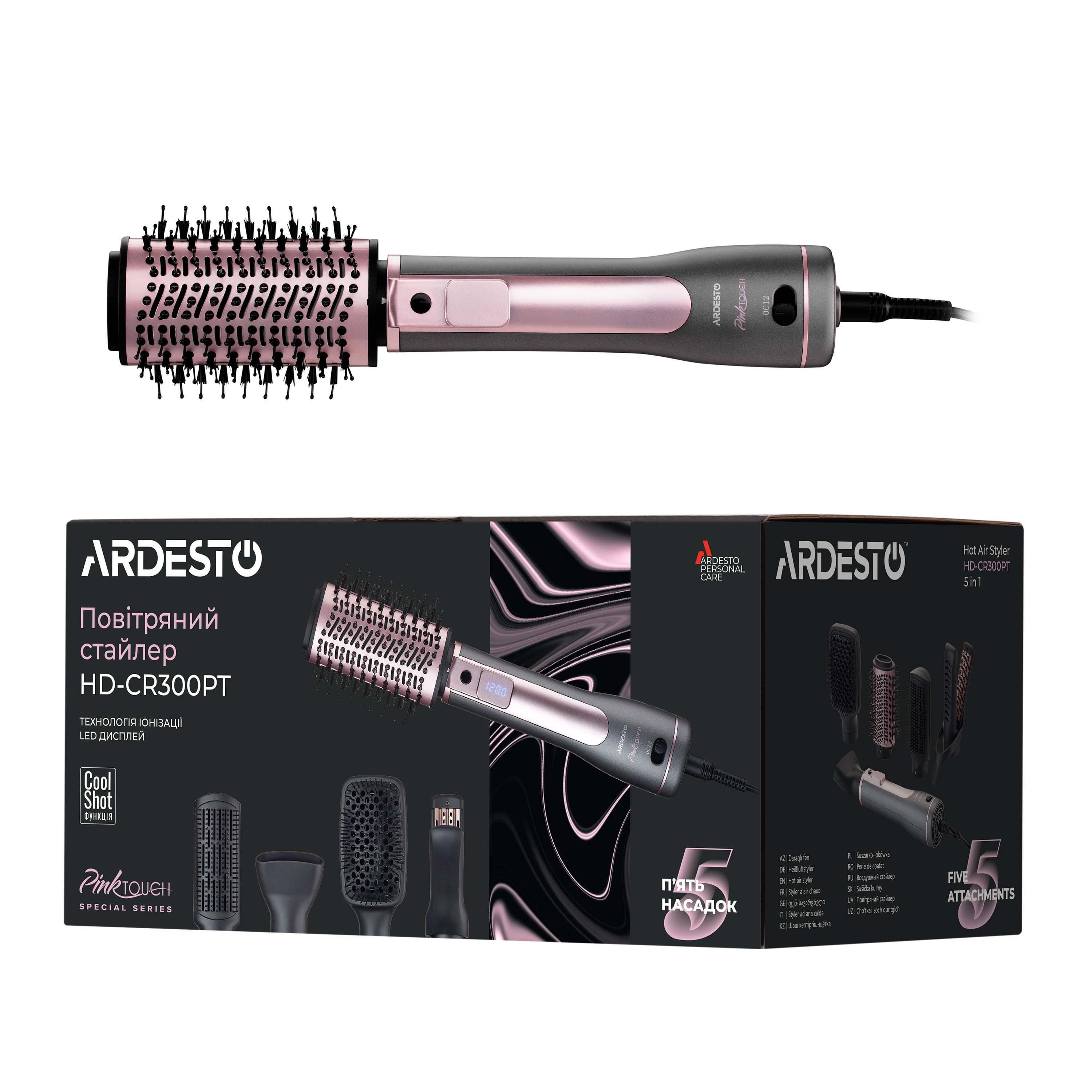 Стайлер 5в1 Ardesto Brush Pink Touch HD-CR300 - фото 16