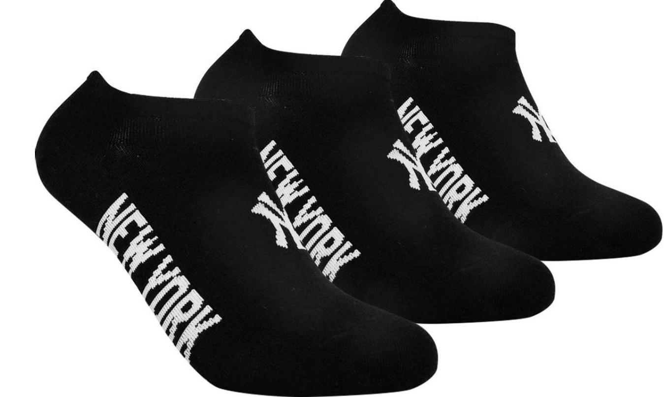 Носки New York Yankees Sneaker 3-pack р. 39-42 Black (15100004-1002)