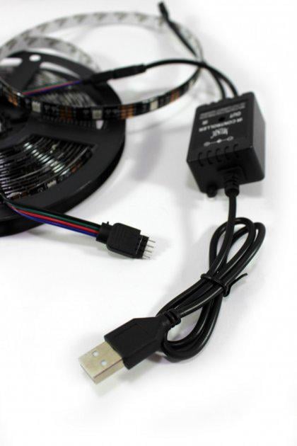 Світлодіодна стрічка Music RGB 5050 герметична контролер з мікрофоном 8 кольорів 5 м (8572751) - фото 5