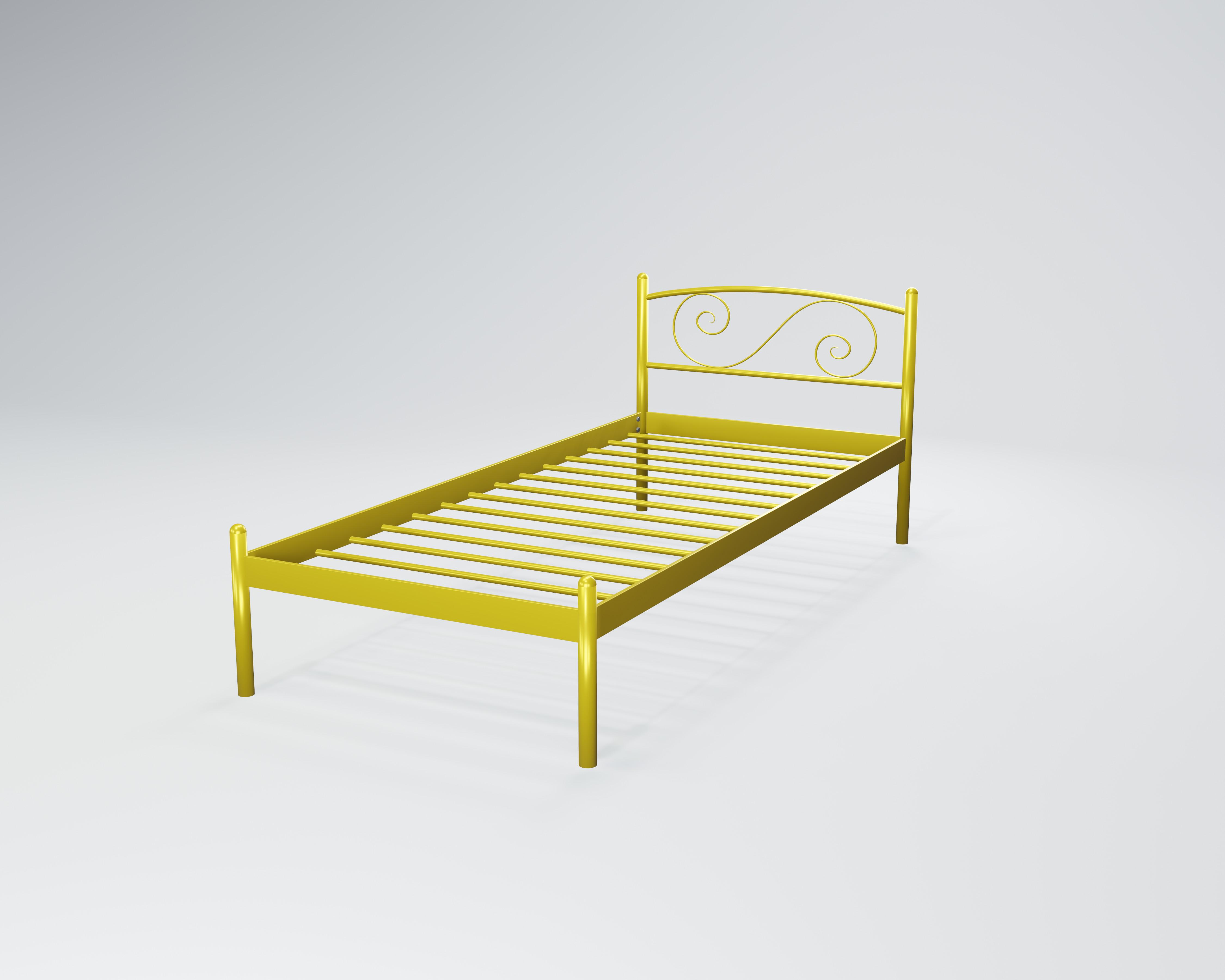 Кровать металлическая Виола Мини 80x190 см Желтый