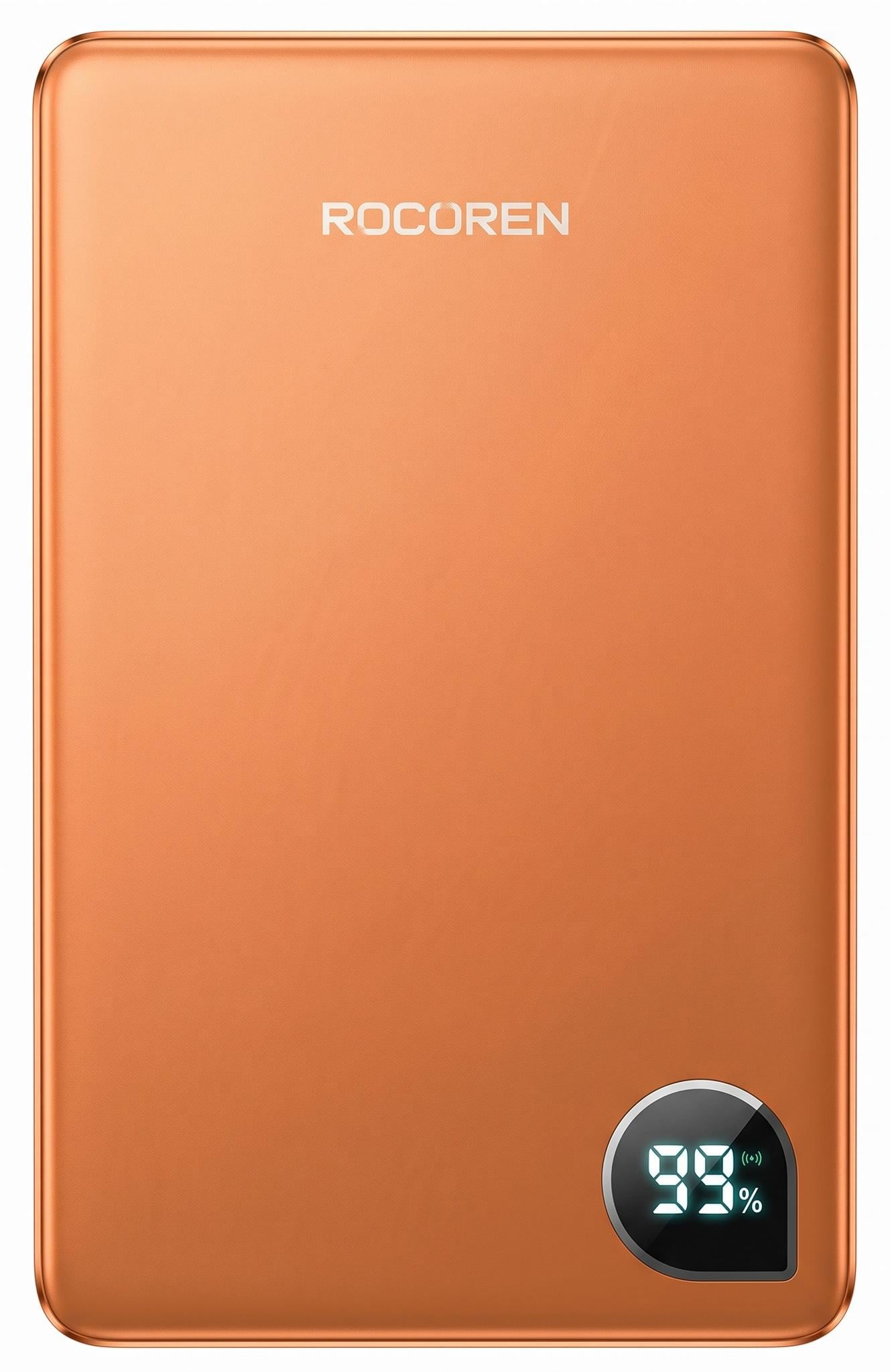 Повербанк беспроводной магнитный Rocoren Mini Magnetic 5000 mAh 20W Orange