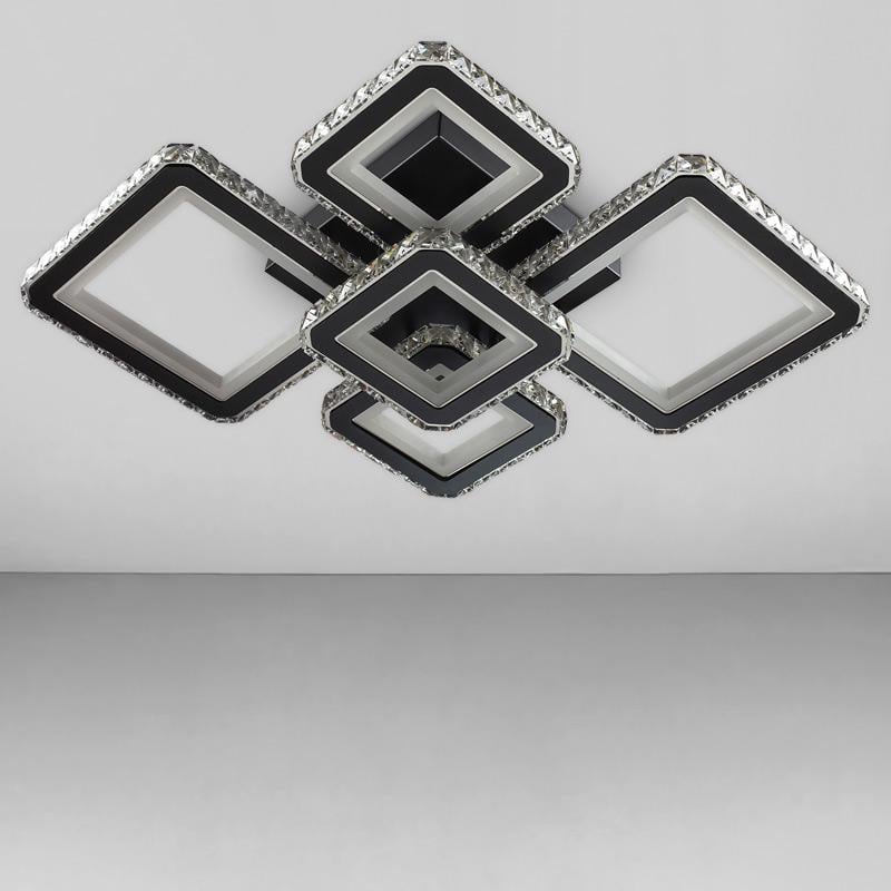 Потолочная люстра LED Light House SY-18281/4+1 730х535х120 мм 192W Черный