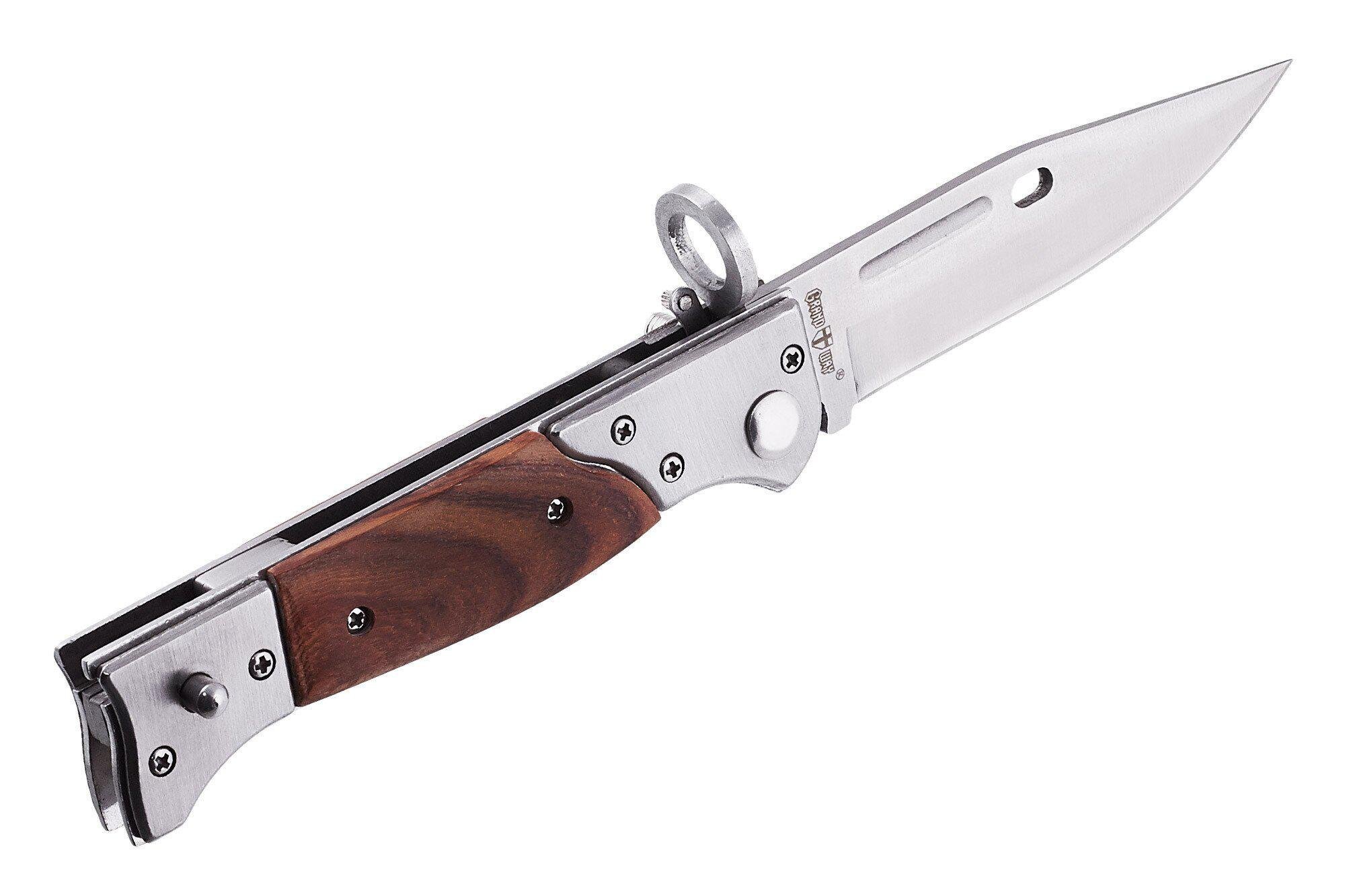 Нож охотничий выкидной Grand Way 100 мм (AK-47) - фото 2 Нож охотничий выкидной Grand Way 100 мм (AK-47) - фото 2