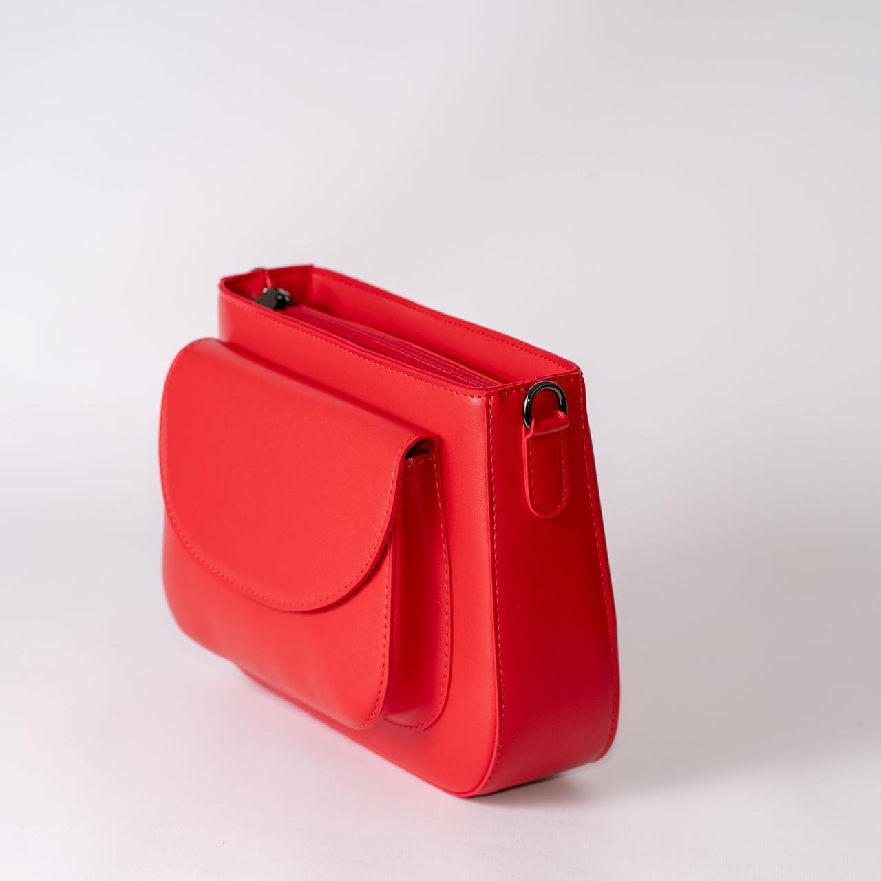 Сумка женская кросс-боди XENIA № 41-24 из эко-кожи Красный - фото 2