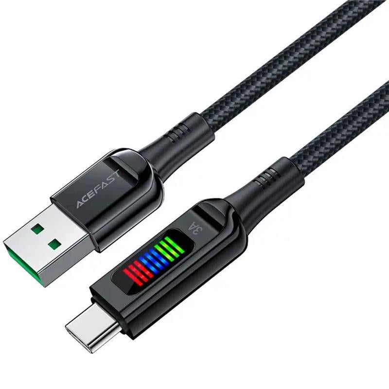 Дата кабель Acefast C7-04 USB-A to USB-C zinc alloy 1,2 м Black (00000068245_1) - фото 2