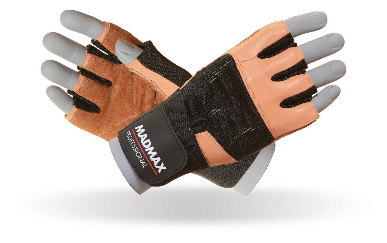 Рукавички для фітнесу MadMax MFG-269 Professional L Brown (58-68-MFG-269-Brown_L)